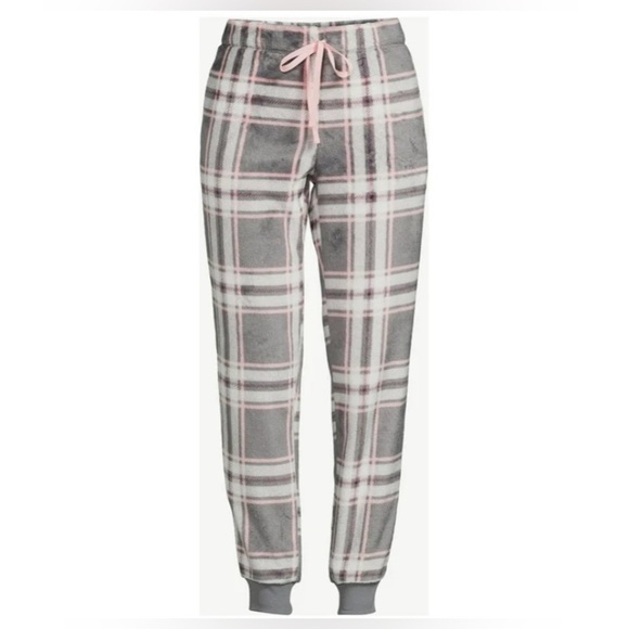 Joyapun women’s Plush Sleep Pants Gray Pink size L (12-14) - Picture 1 of 8